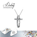 Destin bijoux cristal de Swarovski Traverse Croix pendentif & collier